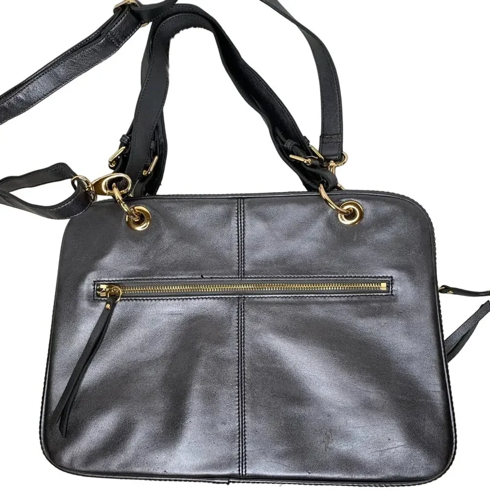 SORIAL NEW YORK Leather Bag with Tassel Zippersdd